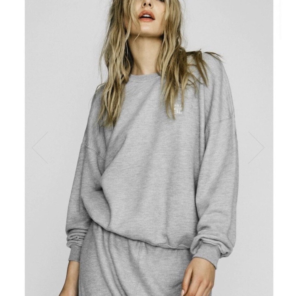 Eterne Oversized Crewneck Sweatshirt. Heather Grey. Size XS Perfect Conditions